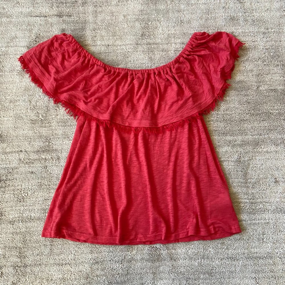 Splendid Off Shoulder Ruffle Top NWT - Picture 4 of 8
